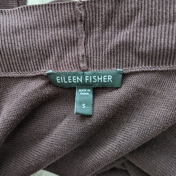 Eileen Fisher Brown Short Sleeve Cardigan size Small - Picture 6 of 9